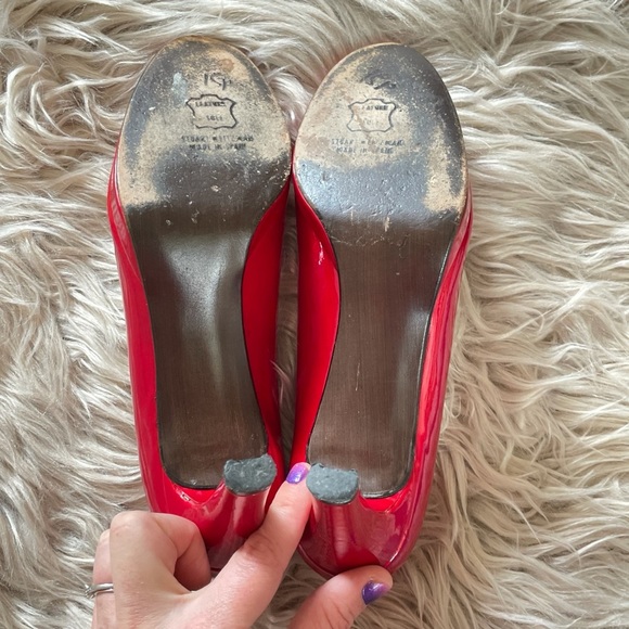Stuart weitzman red patent leather heels size 7 - Picture 5 of 10